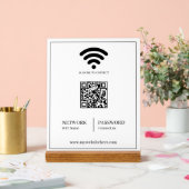 WiFi QR-netwerk acryl bord (Huwelijk)