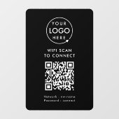 WiFi-ruitsticker | Netwerk QR- vinyl stickerbordje Raamsticker (Vel)