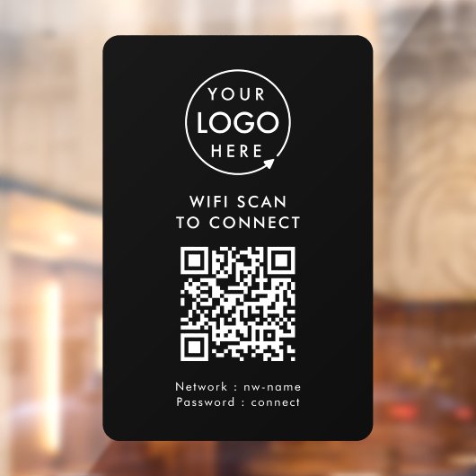 WiFi-ruitsticker | Netwerk QR- vinyl stickerbordje Raamsticker (Vel 2)