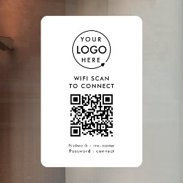 WiFi-ruitsticker | Netwerk QR- vinyl stickerbordje Raamsticker