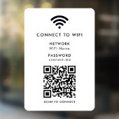 WiFi Ruitsticker | QR Verbind Netwerk Vinyl Decal