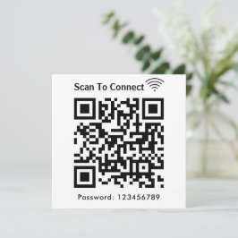 WiFi Scan om wachtwoord QR code wit aan te sluiten Kaart