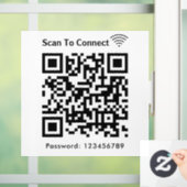 WiFi Scan om wachtwoord QR code wit aan te sluiten Raamsticker (Huis)