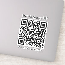 WiFi Scan om wachtwoord QR code wit aan te sluiten