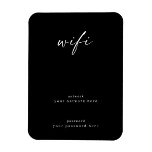 Wifi Sign. for Guest Room 4x6 Framable Magneet