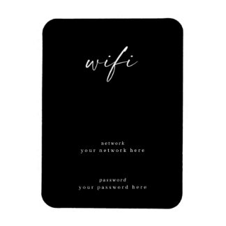 Wifi Sign. for Guest Room 4x6 Framable Magneet