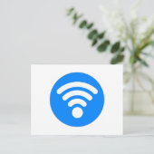 Wifi-symbool Briefkaart (Staand voorkant)