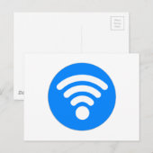 Wifi-symbool Briefkaart (Voorkant / Achterkant)