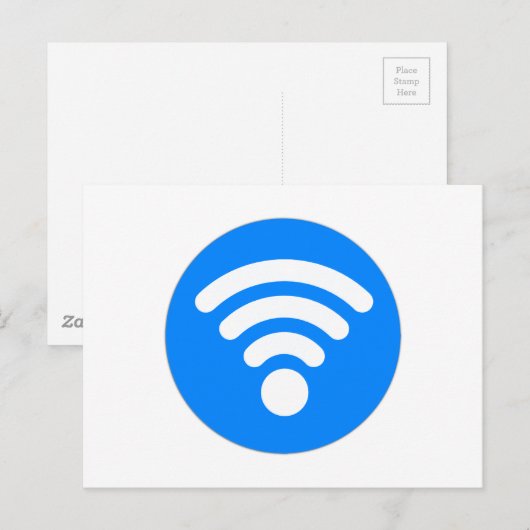 Wifi-symbool Briefkaart (Voorkant / Achterkant)