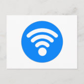 Wifi-symbool Briefkaart (Voorkant)