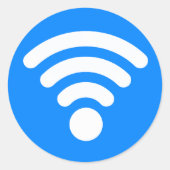 Wifi-symbool Ronde Sticker (Voorkant)
