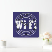 wifi-teken vierkante klok (Huis)