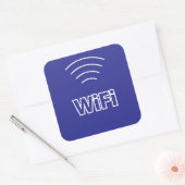 WiFi-teken Vierkante Sticker (Envelop)
