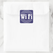 wifi-teken vierkante sticker (Tas)