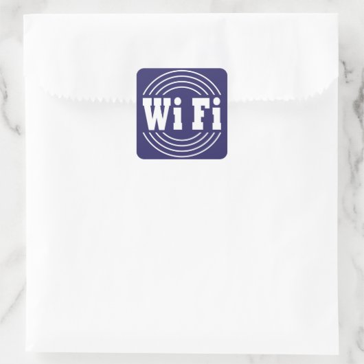 wifi-teken vierkante sticker (Tas)