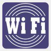 wifi-teken vierkante sticker (Voorkant)