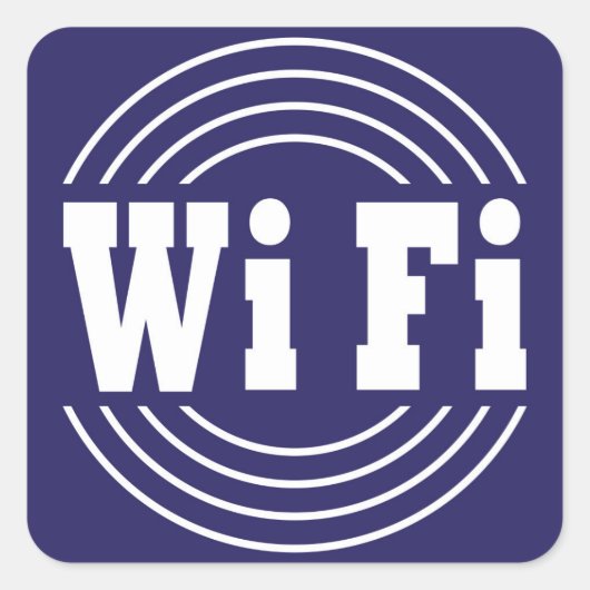 wifi-teken vierkante sticker (Voorkant)