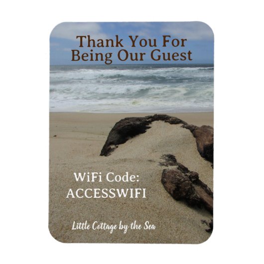 WiFi-toegangscode Strandhuis Kusthuis Magneet (Verticaal)