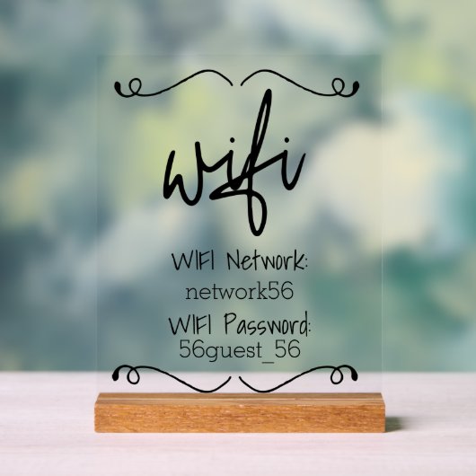 Wifi Vakantiehuis Huis huren Acryl Bord (Neutraal)