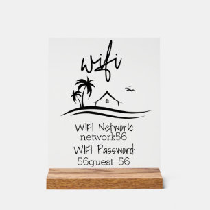 Wifi Vakantiehuis Verhuur Strandhuis  Acryl Bord