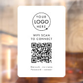 WiFi-venstersticker | Netwerk QR- vinyl stickerbor Raamsticker (Vel 2)