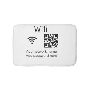 Wifi wachtwoord bord voeg Q R code hier details hi Badmat