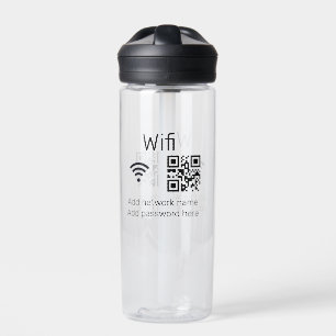 Wifi wachtwoord bord voeg Q R code hier details hi Waterfles
