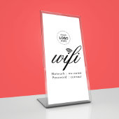 WiFi Wachtwoord Code Zakelijk Logo Reclamebord Met Voetstuk