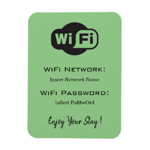 wifi wachtwoord details groen magneet