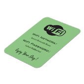wifi wachtwoord details groen magneet (Linkerzijde)