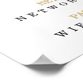 Wifi-wachtwoord en gepersonaliseerd netwerk poster (Hoek)