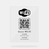 Wifi-wachtwoord en gepersonaliseerde QR-code voor Acryl Bord (Voorkant)