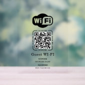 Wifi-wachtwoord en gepersonaliseerde QR-code voor Acryl Bord (Neutraal)