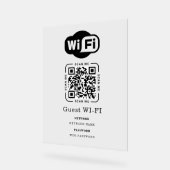 Wifi-wachtwoord en gepersonaliseerde QR-code voor Acryl Bord (Hoek)