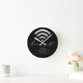Wifi Wachtwoord en Netwerk Gepersonaliseerd Ronde Klok (Huis)