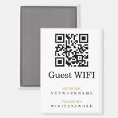 Wifi Wachtwoord en Netwerk Gepersonaliseerde QR Co Magneet (Voorkant / Achterkant)
