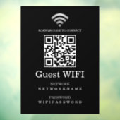 Wifi Wachtwoord en Netwerk Gepersonaliseerde QR Co Raamsticker (Vel 3)