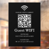 Wifi Wachtwoord en Netwerk Gepersonaliseerde QR Co Raamsticker (Vel 2)