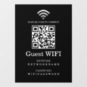 Wifi Wachtwoord en Netwerk Gepersonaliseerde QR Co Raamsticker (Vel)
