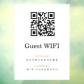 Wifi Wachtwoord en Netwerk Gepersonaliseerde QR Co Raamsticker (Vel 3)