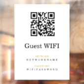 Wifi Wachtwoord en Netwerk Gepersonaliseerde QR Co Raamsticker (Vel 2)
