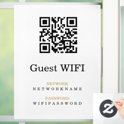 Wifi Wachtwoord en Netwerk Gepersonaliseerde QR Co Raamsticker (Huis)