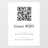 Wifi Wachtwoord en Netwerk Gepersonaliseerde QR Co Raamsticker (Vel)