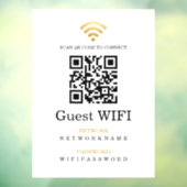 Wifi Wachtwoord en Netwerk Gepersonaliseerde QR Co Raamsticker (Vel 3)