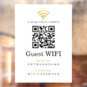 Wifi Wachtwoord en Netwerk Gepersonaliseerde QR Co Raamsticker (Vel 2)