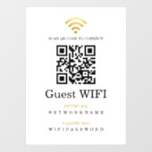 Wifi Wachtwoord en Netwerk Gepersonaliseerde QR Co Raamsticker (Vel)