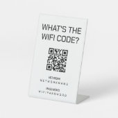 Wifi Wachtwoord en Netwerk Gepersonaliseerde QR Co Reclamebord Met Voetstuk (Voorkant)