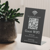 Wifi Wachtwoord en Netwerk Gepersonaliseerde QR Co Reclamebord Met Voetstuk