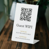 Wifi Wachtwoord en Netwerk Gepersonaliseerde QR Co Reclamebord Met Voetstuk
