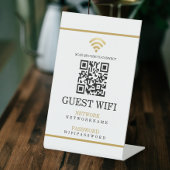 Wifi Wachtwoord en Netwerk Gepersonaliseerde QR Co Reclamebord Met Voetstuk